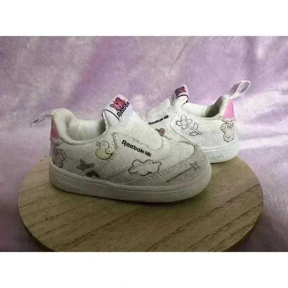 Reebok Club C Slip-On IV Peppa Pig Toddler Size 4 Sneakers - Picture 10 of 13